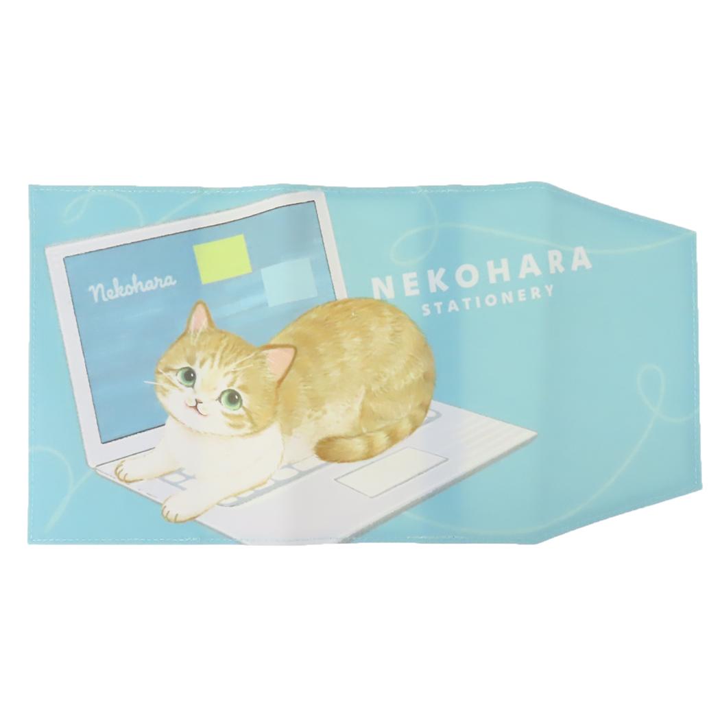 ブックカバー 文庫本カバー ねこハラ グリーン ねこ 学研ステイフル 読書 かわいい メール便可