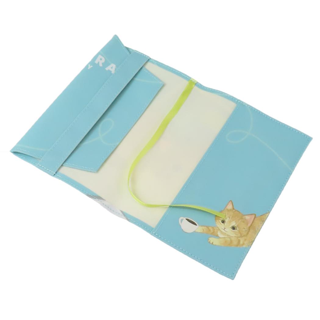 ブックカバー 文庫本カバー ねこハラ グリーン ねこ 学研ステイフル 読書 かわいい メール便可