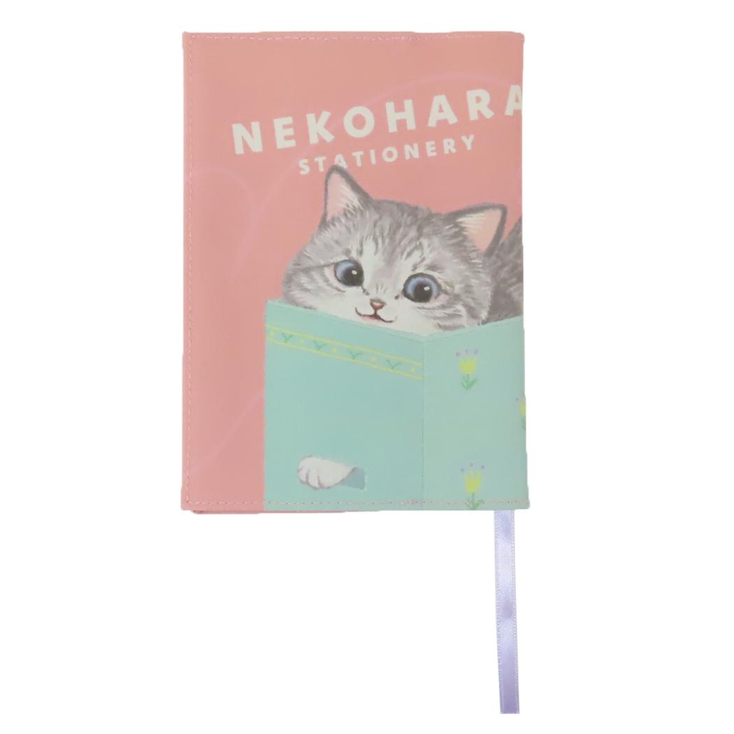 ブックカバー 文庫本カバー ねこハラ ピンク ねこ 学研ステイフル 読書 かわいい メール便可