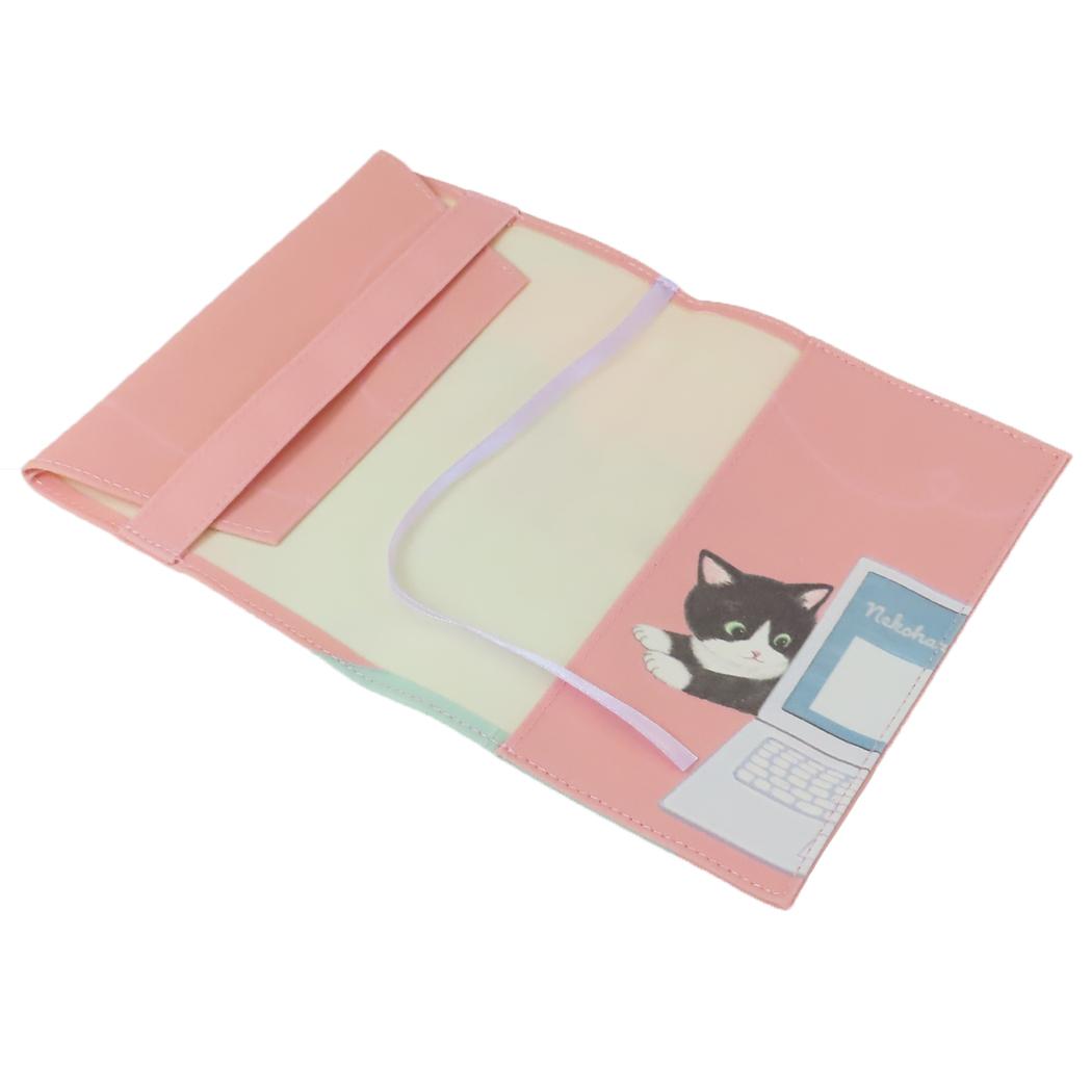 ブックカバー 文庫本カバー ねこハラ ピンク ねこ 学研ステイフル 読書 かわいい メール便可