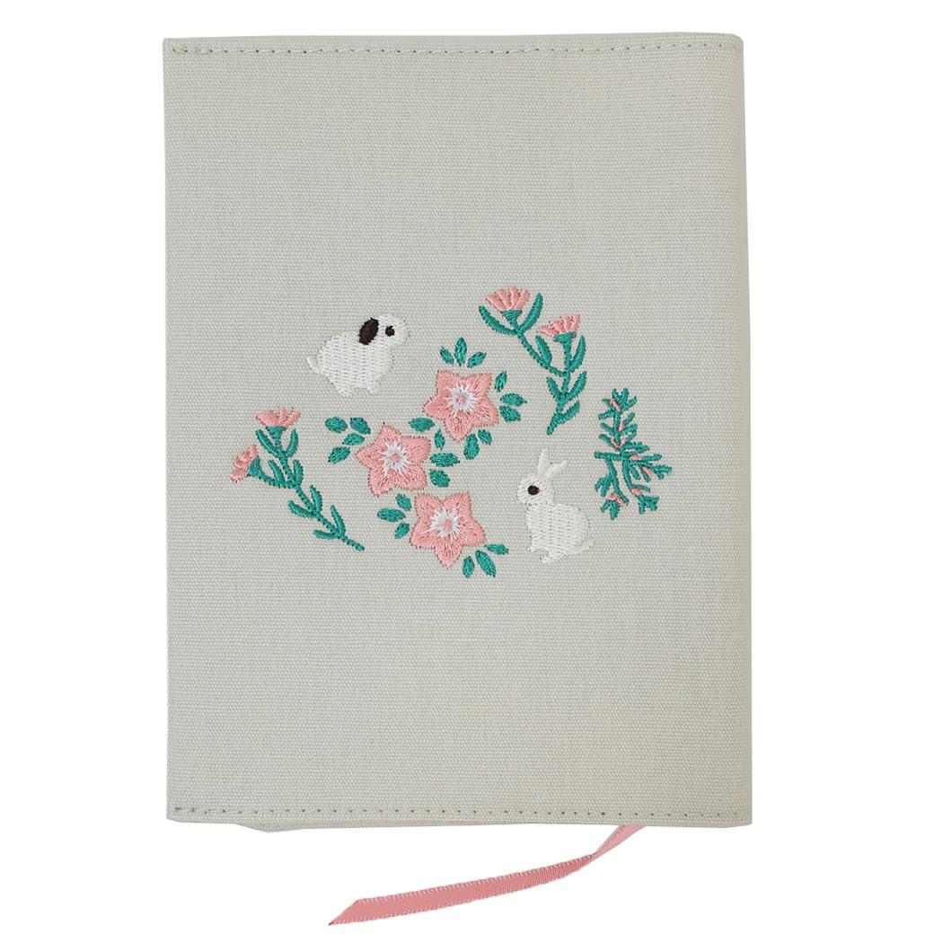 annas アンナス 文庫本カバー 刺繍ブックカバー ウサギ 学研ステイフル 文庫本サイズ 読書 おしゃれ おしゃれ グッズ メール便可 シネマコレクション