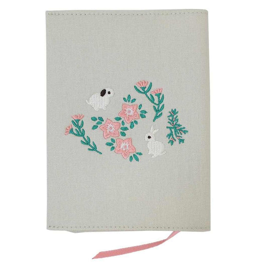 annas アンナス 文庫本カバー 刺繍ブックカバー ウサギ 学研ステイフル 文庫本サイズ 読書 おしゃれ おしゃれ グッズ メール便可 シネマコレクション