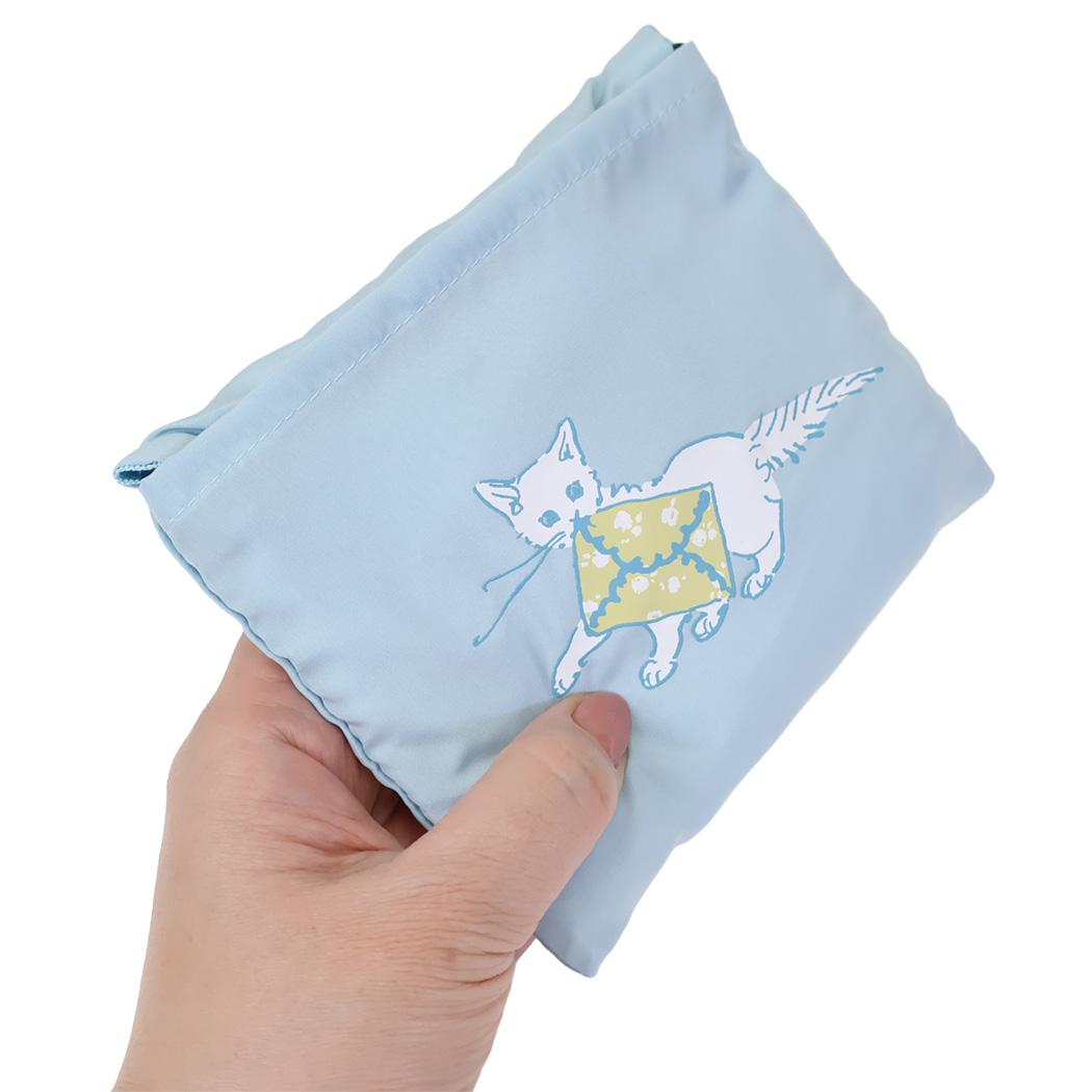 フリルエコバッグ ショッピングバッグ くらはしれい 猫の日 学研ステイフル お買い物かばん 折りたたみ おしゃれ メール便可