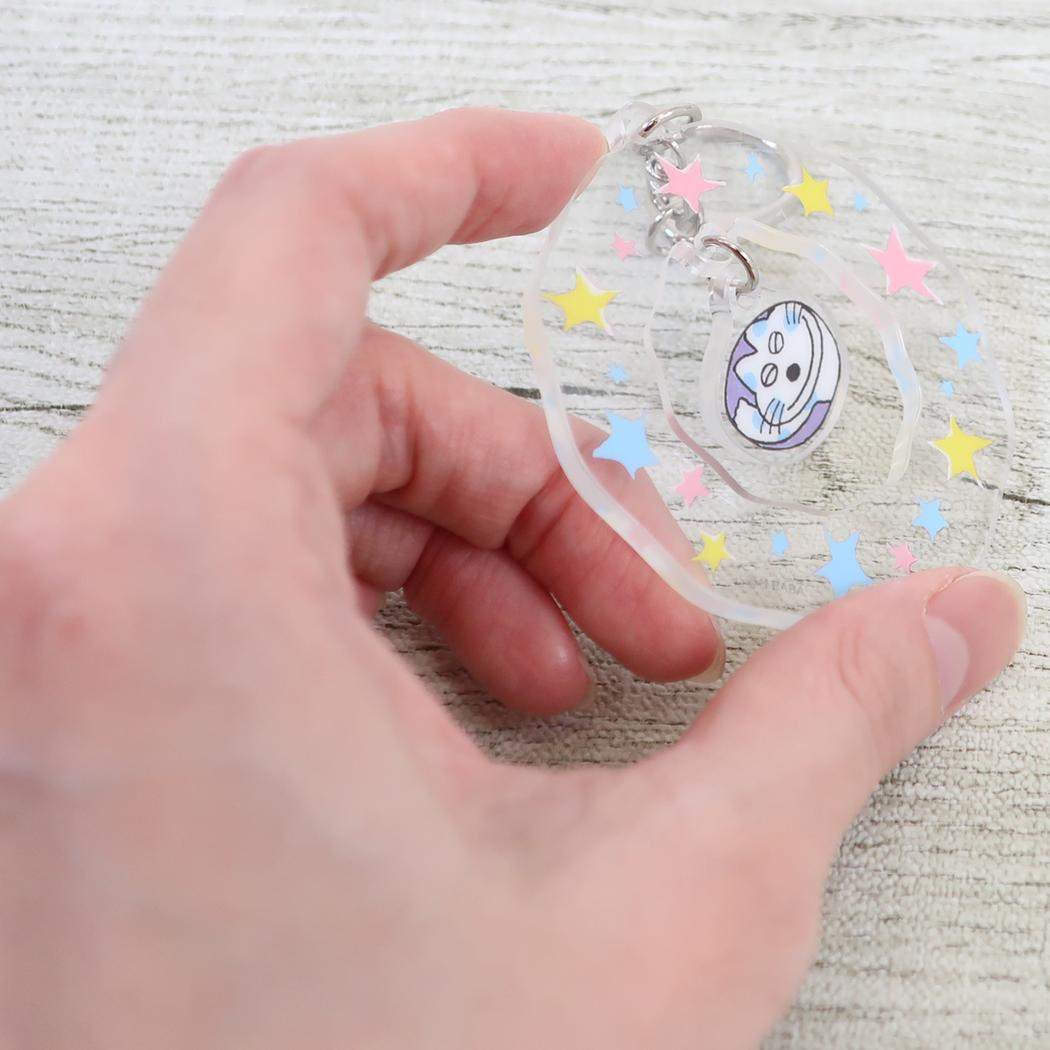 11ぴきのねこ キーリング アクリルキーホルダー BU 学研ステイフル アクキー 絵本キャラクター グッズ メール便可 シネマコレクション