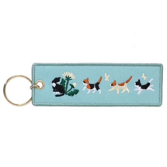 annas アンナス キーリング 刺繍キーホルダー ネコ 学研ステイフル プレゼント おしゃれ グッズ メール便可 シネマコレクション
