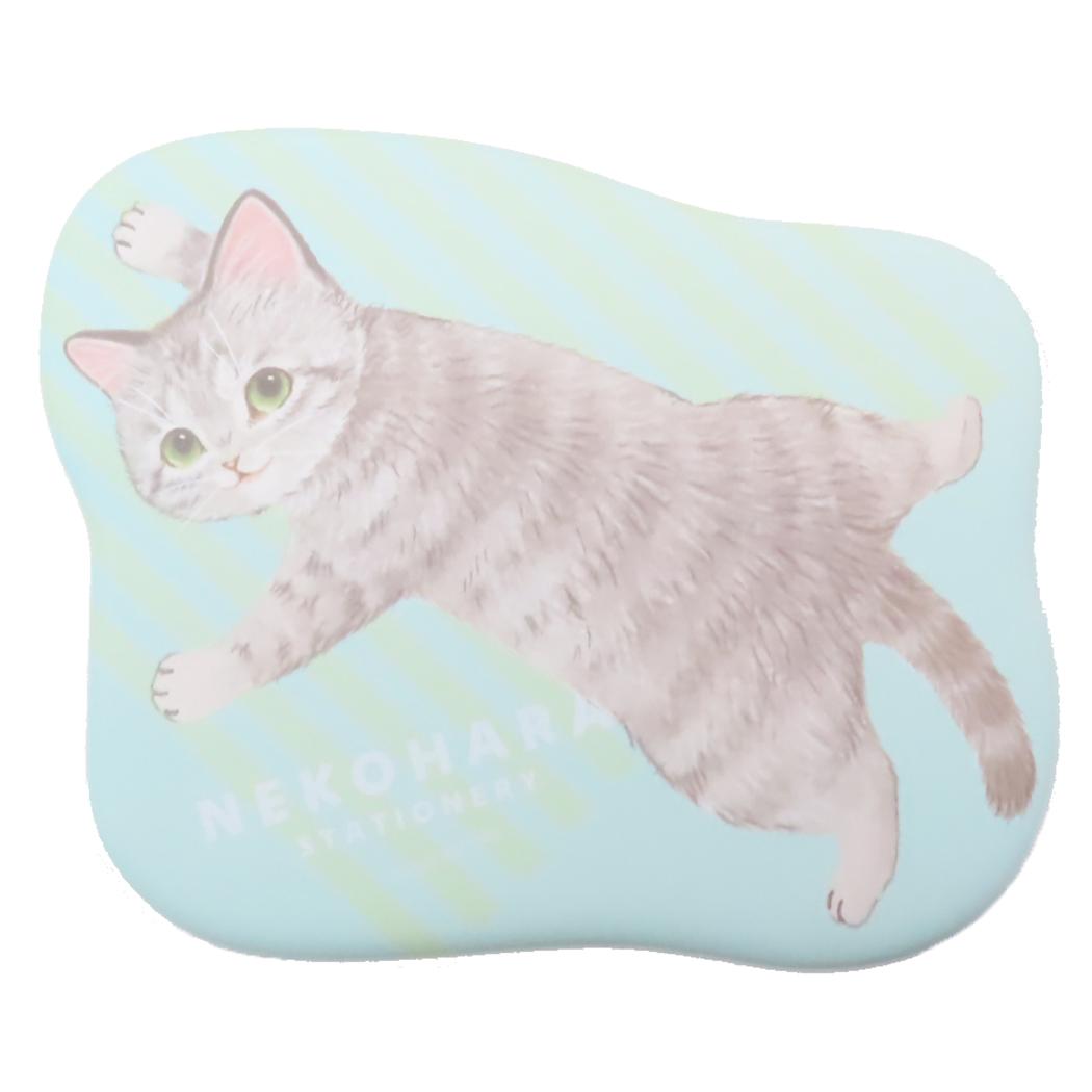特大シール ビッグシール ねこハラ グリーン ねこ 学研ステイフル デコシール かわいい メール便可