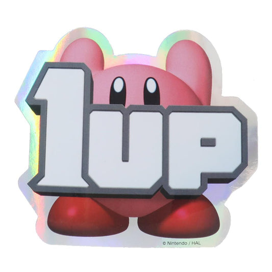 キャラスタムステッカー ビッグ ビッグシール 星のカービィ １UP グルマンディーズ デコシール 耐水性 メール便可