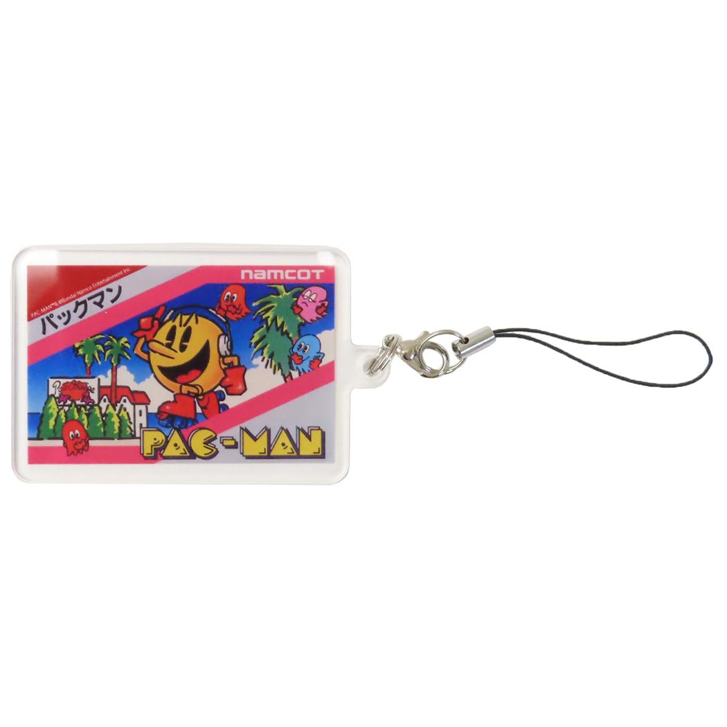 スマートフォンアクリルストラップ モバイルアクセサリ ナムコレジェンダリー パックマン グルマンディーズ キーホルダー ゲームメール便可
