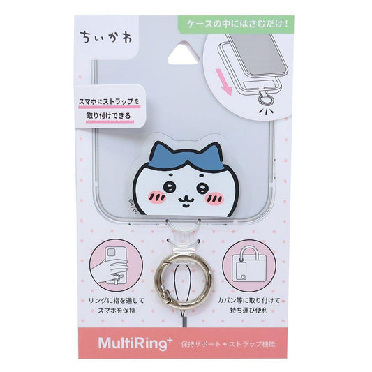 マルチリングプラス スマホアクセ ちいかわ ハチワレ グルマンディーズ スマホリング メール便可