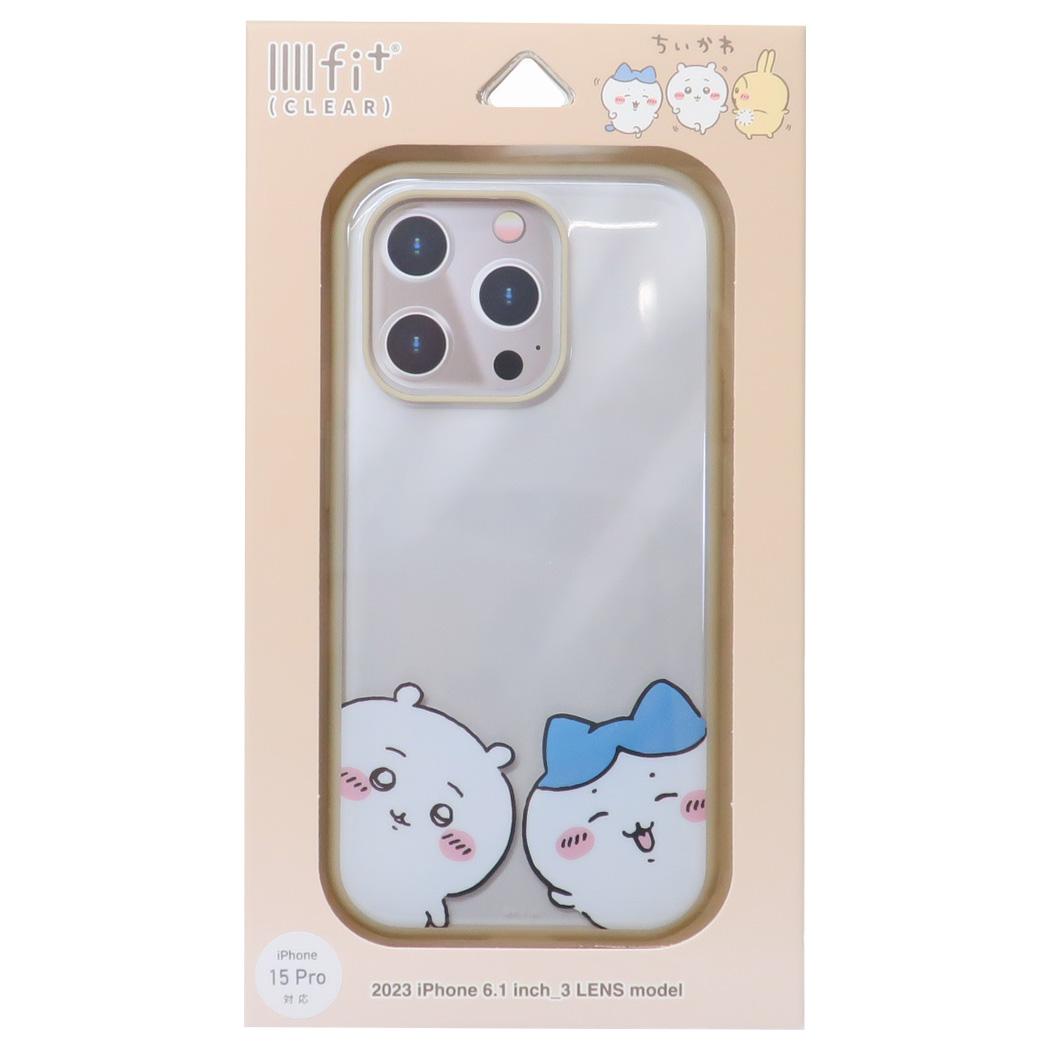 ちいかわ ボンボンドロップシール みんな ニコニコ 1シート付！[iPhone15 Pro]IIIIfit Clear 2023 iPhone 6.1inch 3LENS model対応ケース セット