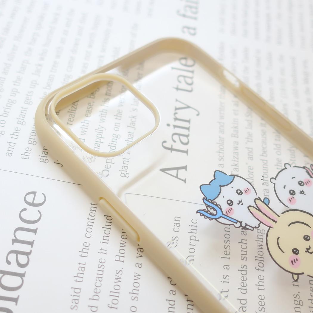 ちいかわ ボンボンドロップシール みんな ポーズ 1シート付！[iPhone15 Plus/14 Plus]IIIIfit Clear 2023 iPhone 6.7inch 2LENS model対応ケース セット