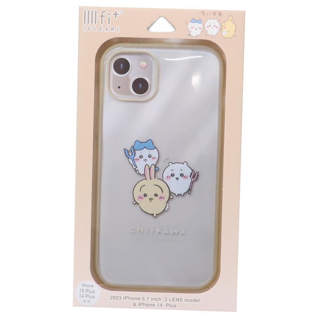 ちいかわ ボンボンドロップシール みんな ポーズ 1シート付！[iPhone15 Plus/14 Plus]IIIIfit Clear 2023 iPhone 6.7inch 2LENS model対応ケース セット