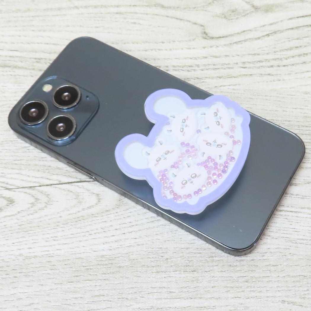 シャカシャカPOCOPOCO スマホアクセ ちいかわ モモンガ グルマンディーズ スマホスタンド メール便可