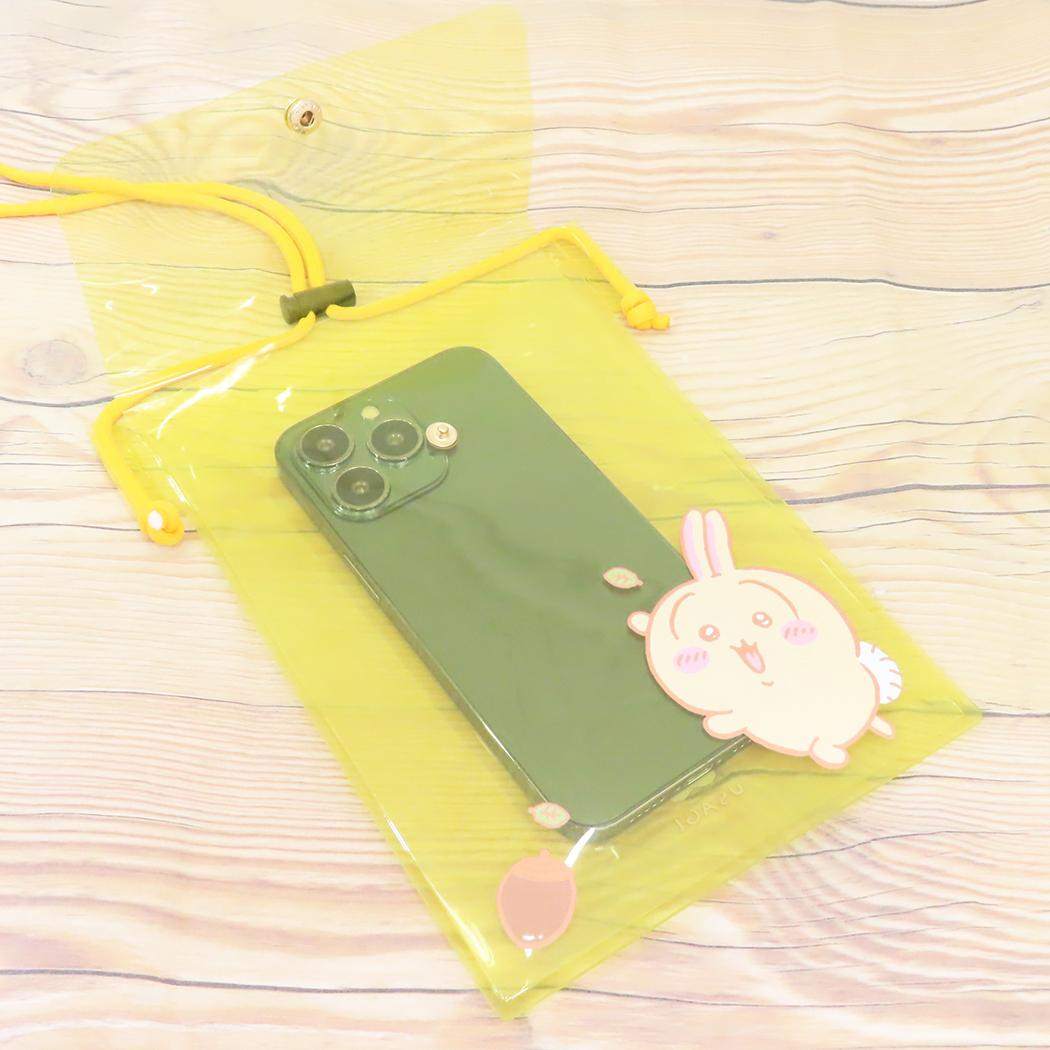 IIIIpocket Clear スマートフォンポーチ スマホポーチ ちいかわ うさぎ グルマンディーズ スマホショルダー 斜め掛け メール便可
