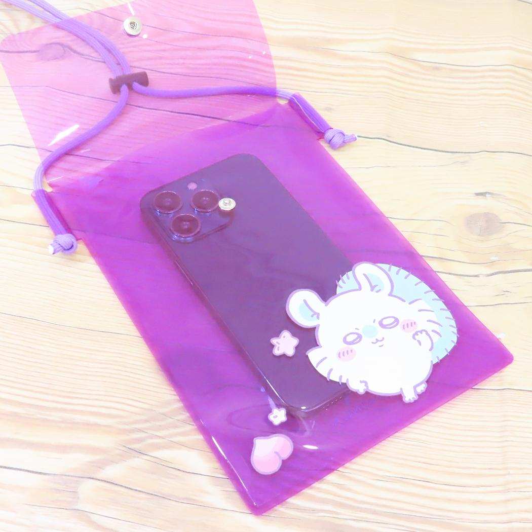 ちいかわ ボンボンドロップシール モモンガ 1シート付！スマホポーチ セット