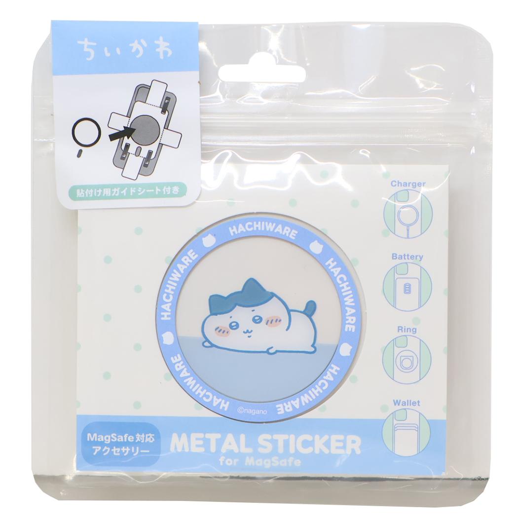 MagSafe対応 メタルステッカー ダイカットステッカー ちいかわ ハチワレ グルマンディーズ モバイルステッカー スマホステッカー メール便可