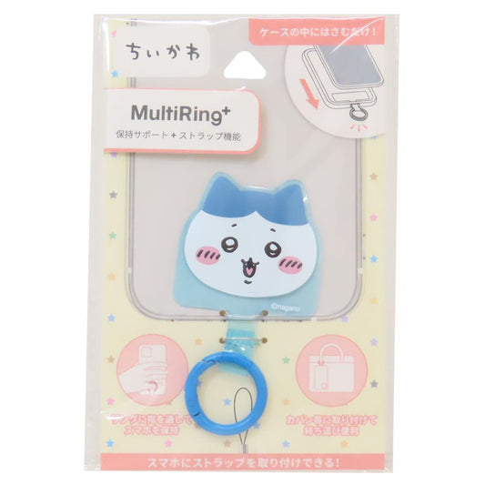 マルチリングプラス スマホリング ちいかわ ハチワレ グルマンディーズ スマホアクセ メール便可
