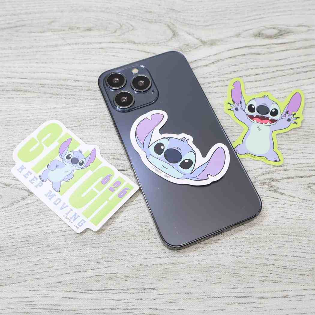 蓄光モバイルステッカー 3枚セット ダイカットシール リロ＆スティッチ ディズニー グルマンディーズ デコレーション 光る メール便可