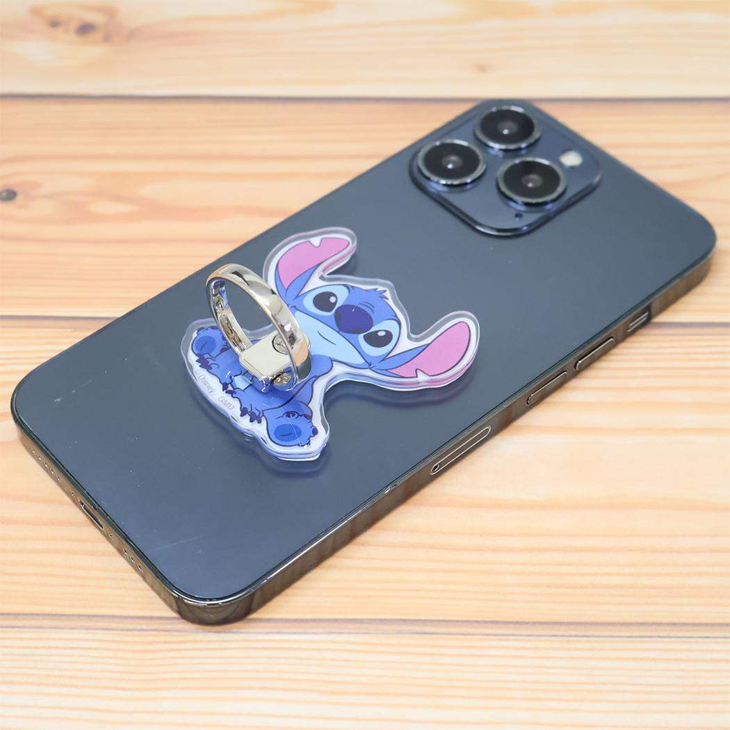 ダイカットマルチリング スマホリング スティッチ ディズニー グルマンディーズ スマホスタンド メール便可