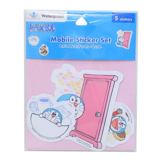 モバイルステッカーセット 5枚セット ダイカットシール ドラえもん ひみつ道具 藤子F不二雄 グルマンディーズ デコシール スマホデコ アニメメール便可