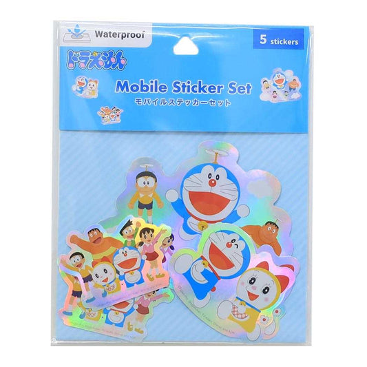 モバイルステッカーセット 5枚セット ダイカットシール ドラえもん ともだち 藤子F不二雄 グルマンディーズ デコシール スマホデコ アニメメール便可