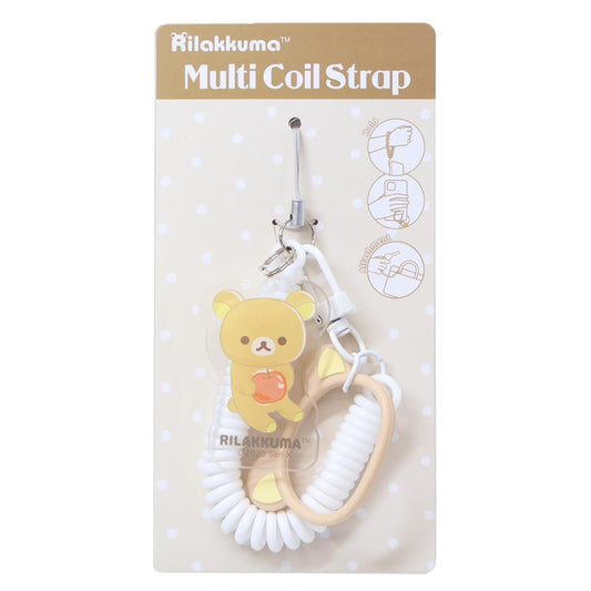 マルチコイルストラップ 携帯ストラップ リラックマ サンエックス グルマンディーズ スマホアクセ メール便可