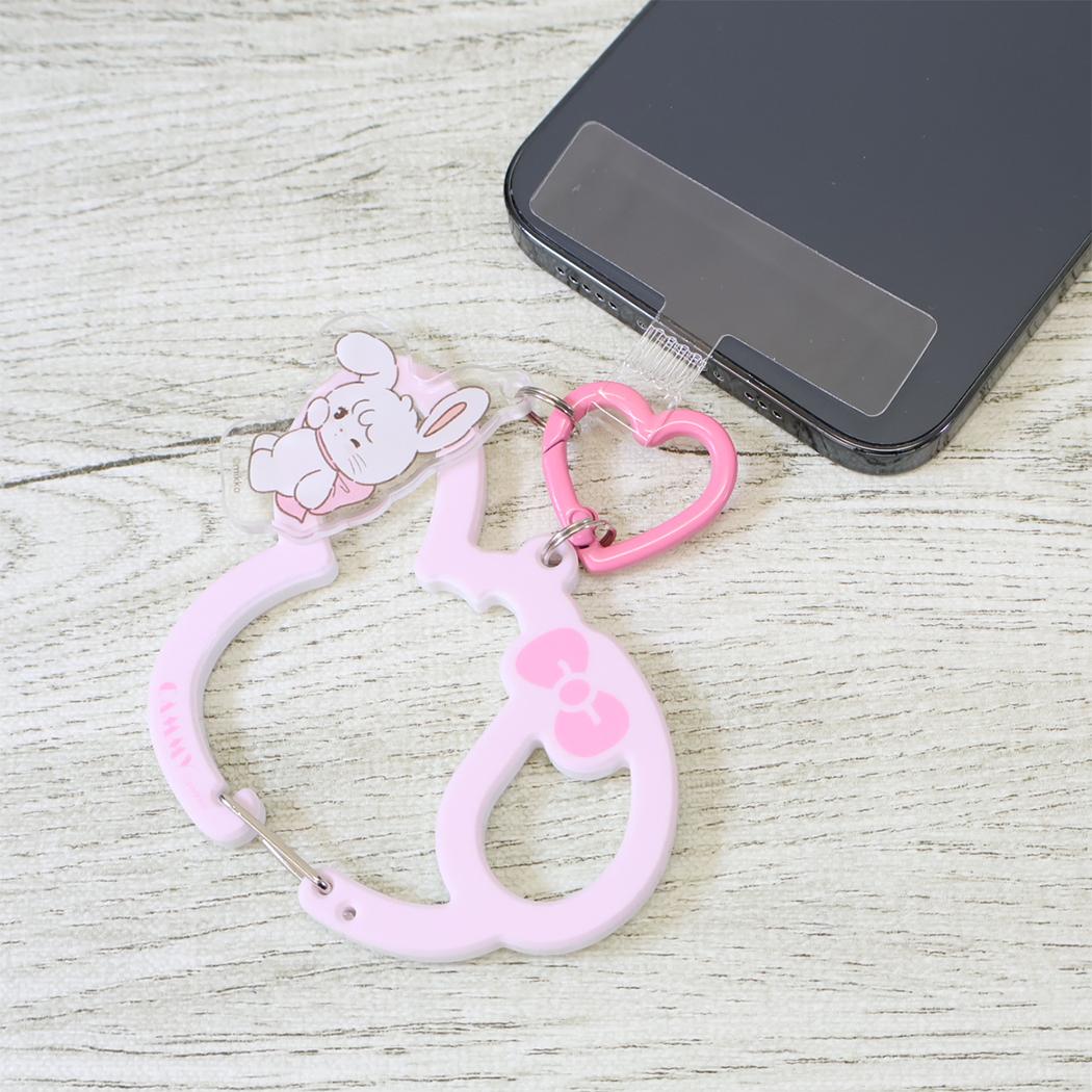 Lil ala mode スマホアクセ マルチリングプラス カラビナ付き キャミー グルマンディーズ