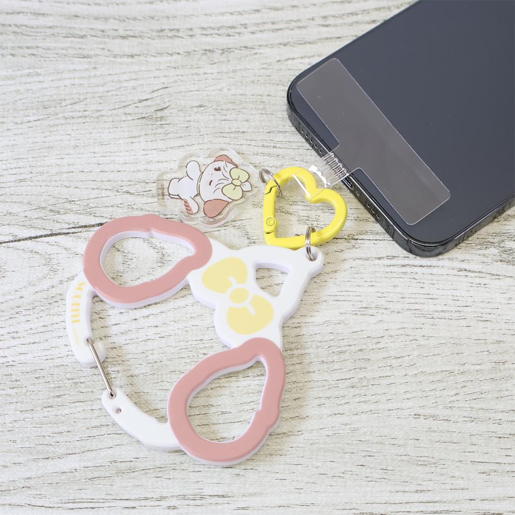Lil ala mode スマホアクセ マルチリングプラス カラビナ付き スフレ グルマンディーズ
