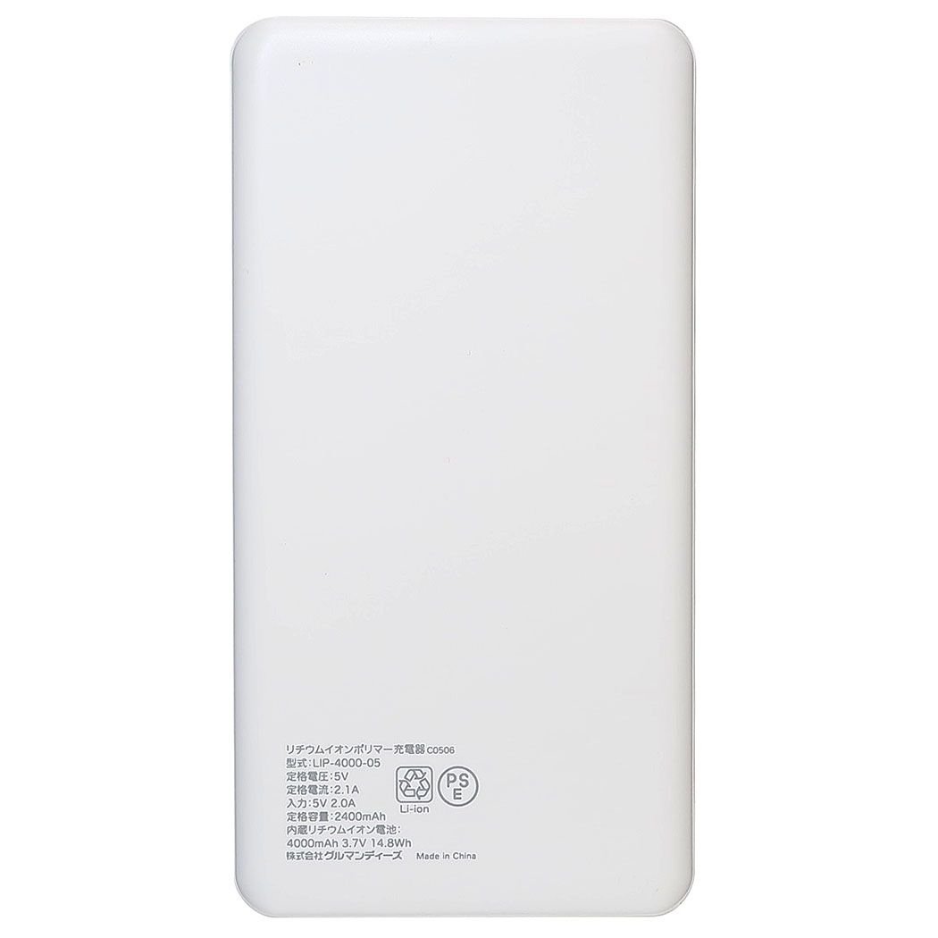 USB USB Type-C 4000mAh リチウムイオンポリマー充電器 モバイルバッテリー ミッフィー ミッフィー＆ボリス ディックブルーナ グルマンディーズ 2ポートUSB Type-C出力リチウムイオンポリマー充電器 PSE適合品 絵本メール便可