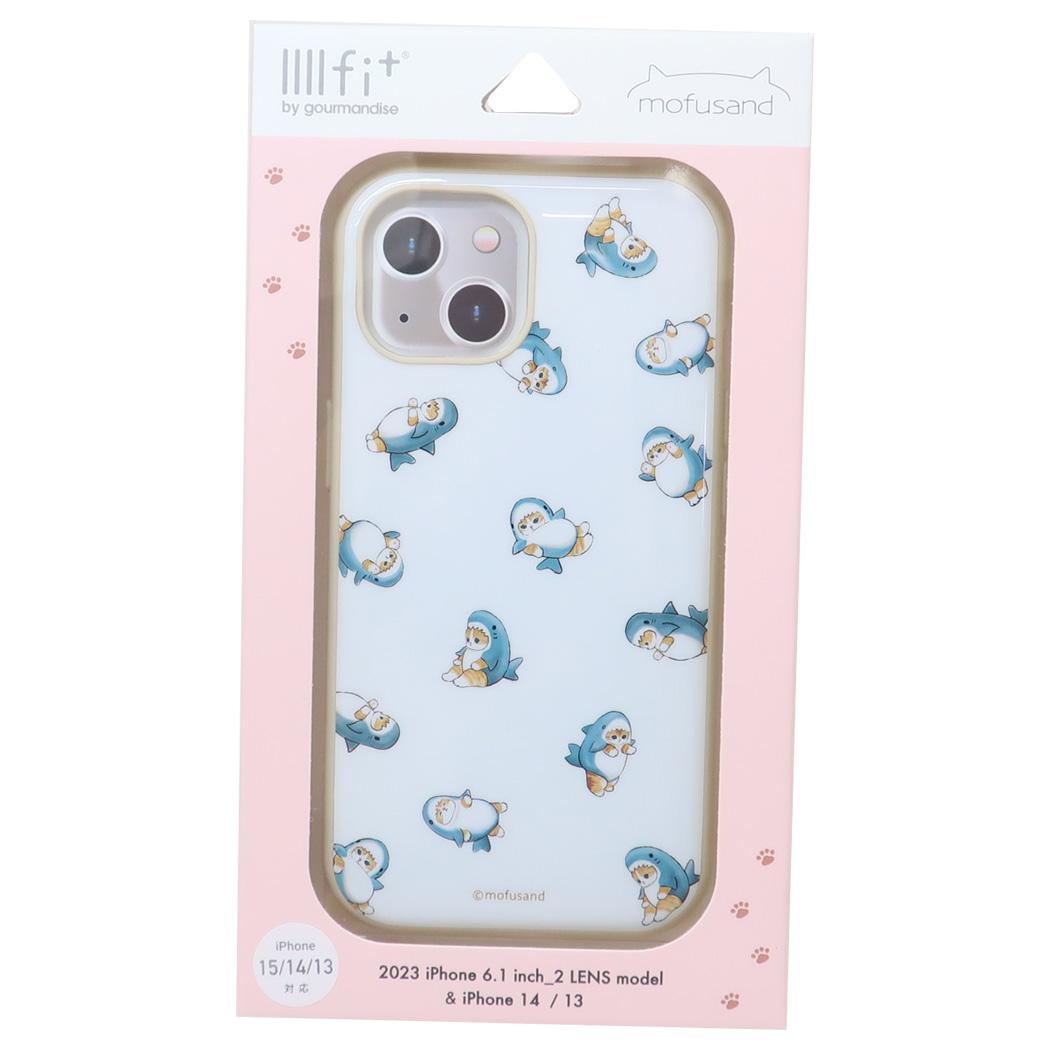 IIIIfit?2023 iPhone 6.1inch 2LENS model対応ケース iPhone15/14/13 モフサンド 総柄 mofusand グルマンディーズ スマホカバー