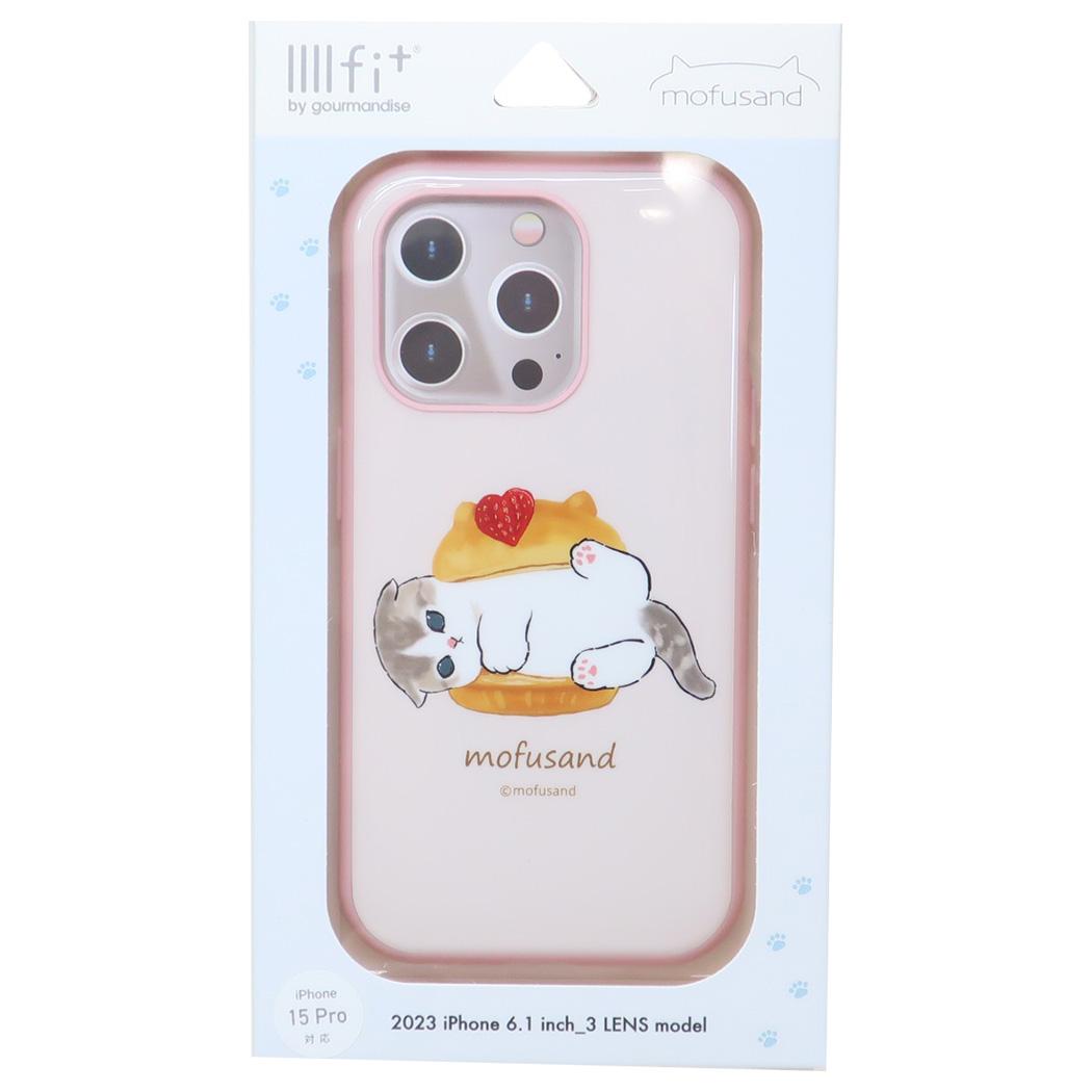 IIIIfit 2023 iPhone 6.1inch 3LENS model対応ケース iPhone15 Pro モフサンド スイーツにゃん mofusand グルマンディーズ スマホカバー