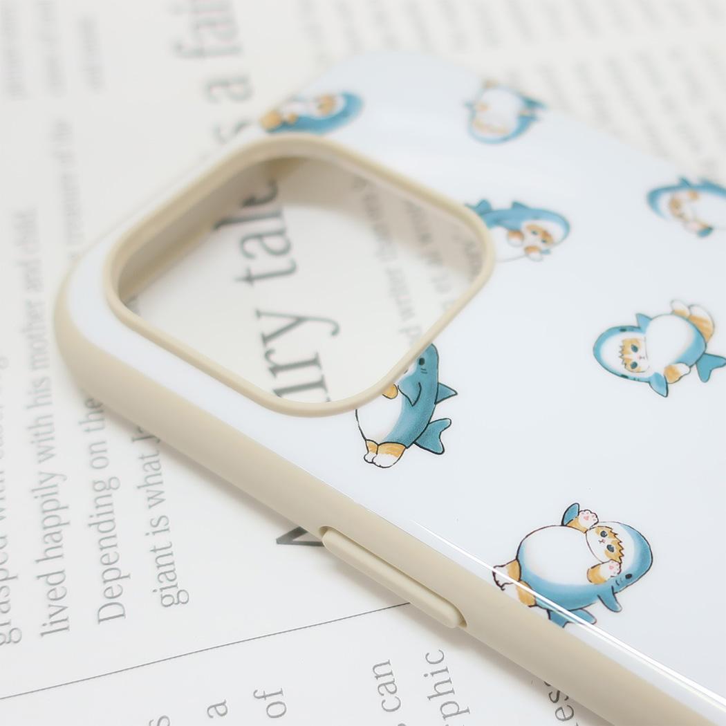 IIIIfit 2023 iPhone 6.1inch 3LENS model対応ケース iPhone15 Pro モフサンド 総柄 mofusand グルマンディーズ スマホカバー