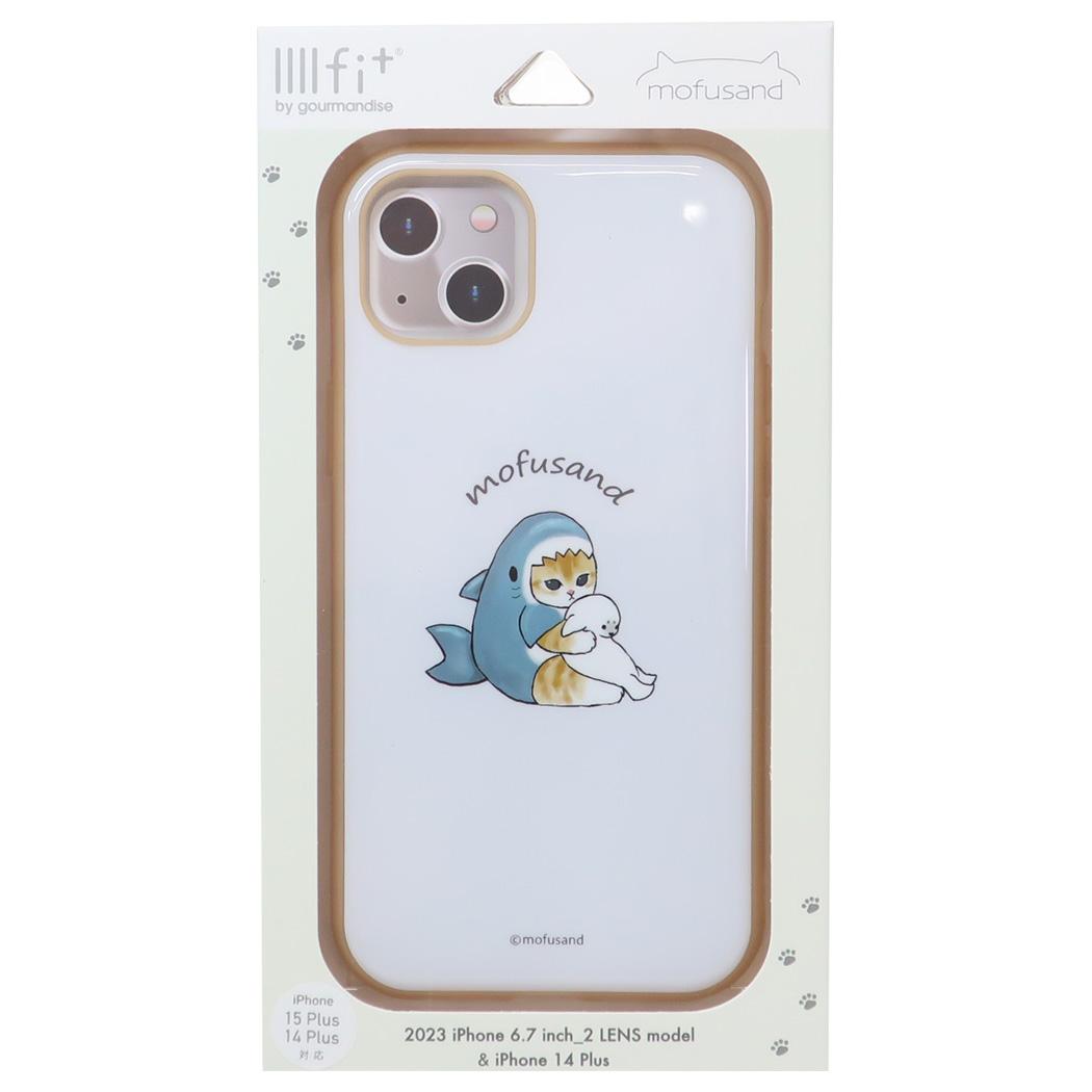 IIIIfit 2023 iPhone 6.7inch 2LENS model対応ケース iPhone15 Plus/14 Plus モフサンド サメにゃん mofusand グルマンディーズ スマホカバー