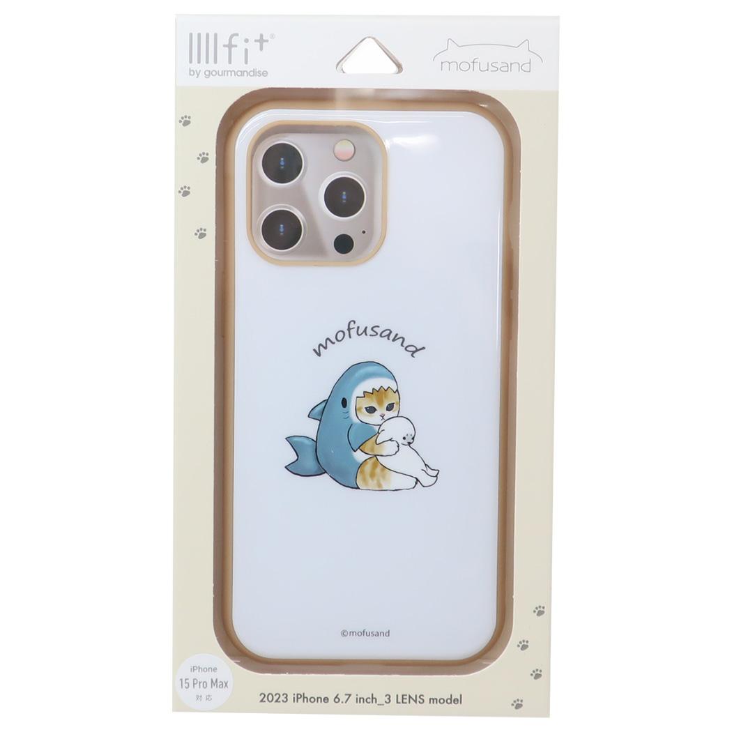IIIIfit?2023 iPhone 6.7inch 3LENS model対応ケース iPhone15 Pro Max モフサンド サメにゃん mofusand グルマンディーズ スマホカバー