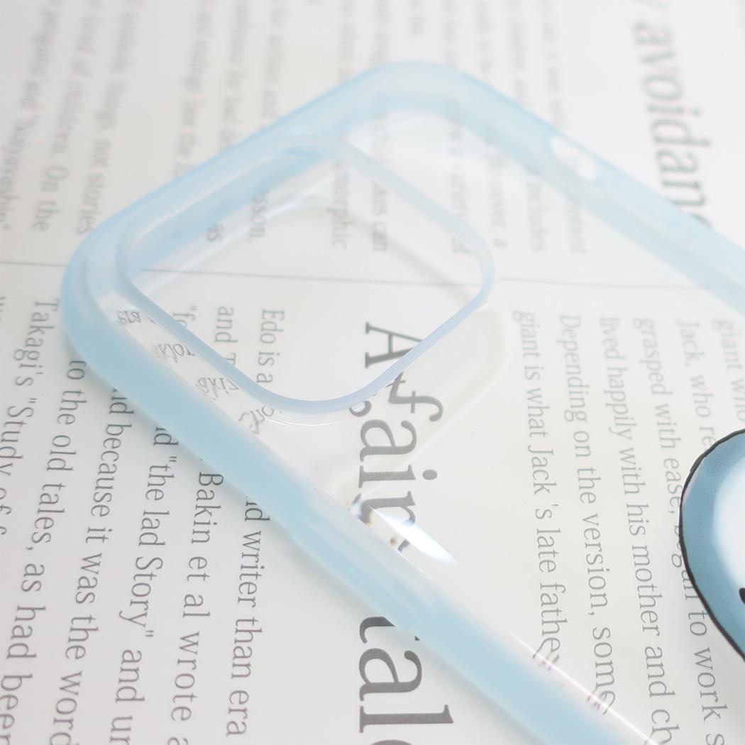 IIIIfit Clear 2023 iPhone 6.1inch 3LENS model対応ケース iPhone15 Pro モフサンド サメにゃん mofusand グルマンディーズ スマホカバー