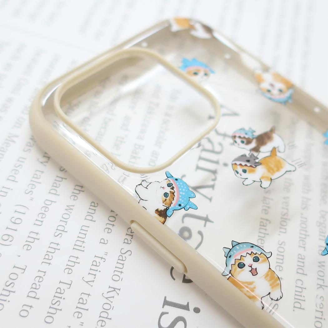 IIIIfit Clear 2023 iPhone 6.1inch 3LENS model対応ケース iPhone15 Pro モフサンド ジンベイザメにゃん mofusand グルマンディーズ スマホカバー