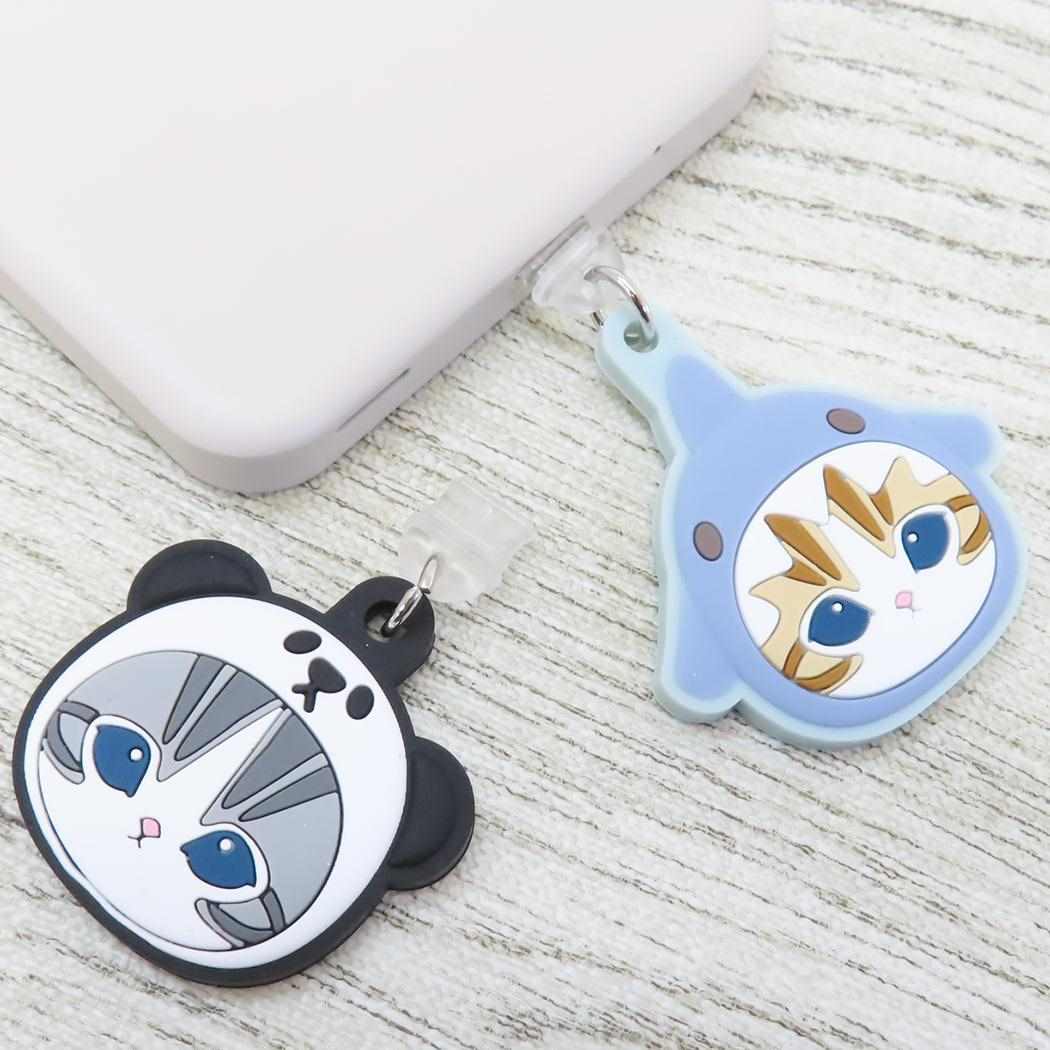 USB Type-C対応コネクタチャーム スマホアクセ モフサンド サメにゃん mofusand グルマンディーズ 汚れ防止 メール便可