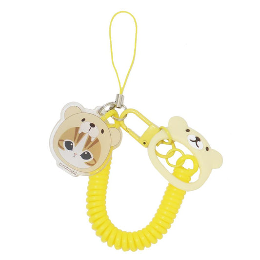 マルチコイルストラップ 携帯ストラップ モフサンド くまにゃん mofusand グルマンディーズ スマホアクセ かわいい メール便可