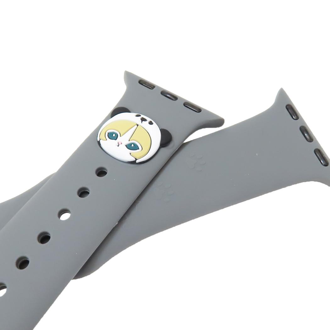 Apple Watch 42 41 40 38mm対応シリコンバンド アップルウォッチ替えバンド モフサンド パンダにゃん mofusand グルマンディーズ ファッション メール便可