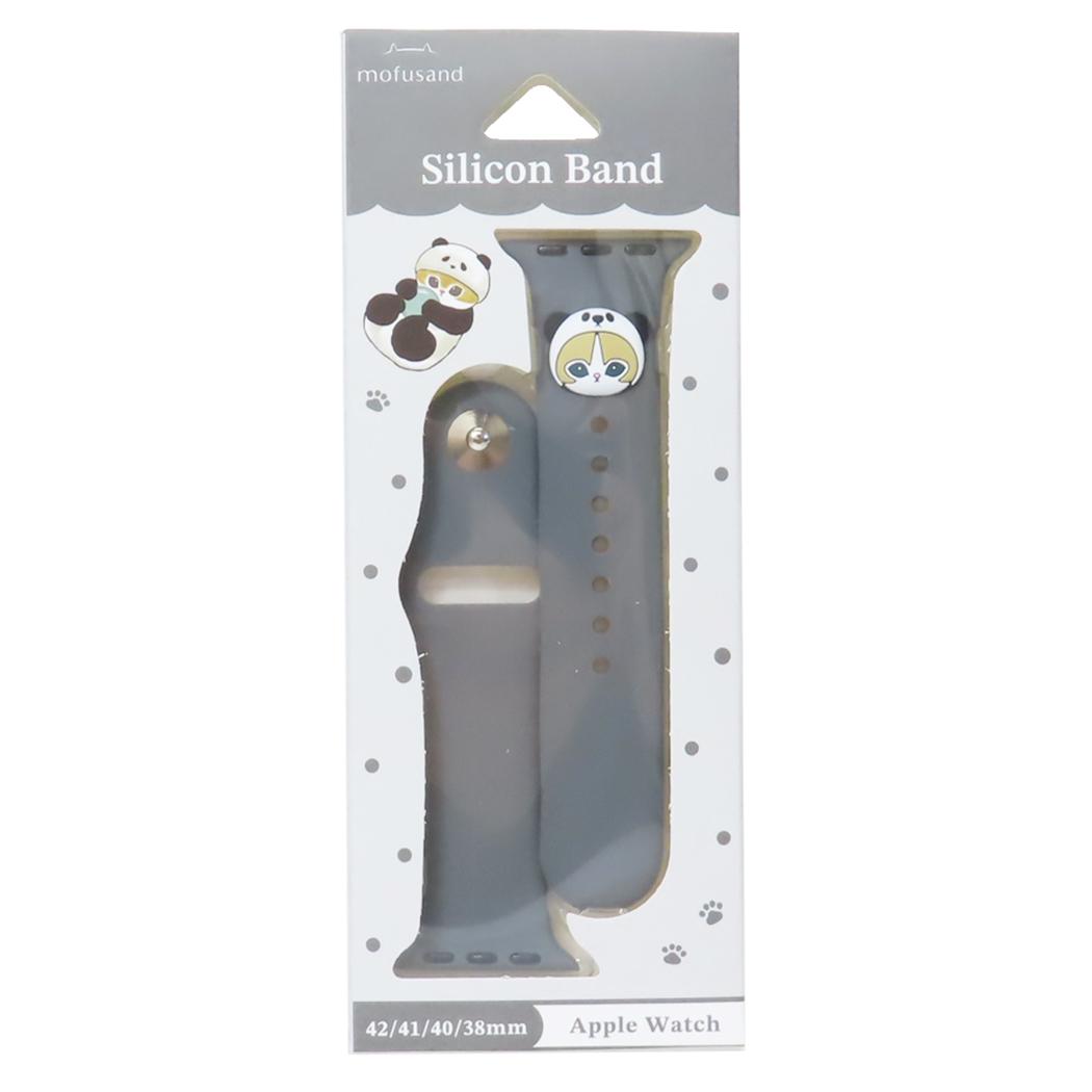 Apple Watch 42 41 40 38mm対応シリコンバンド アップルウォッチ替えバンド モフサンド パンダにゃん mofusand グルマンディーズ ファッション メール便可