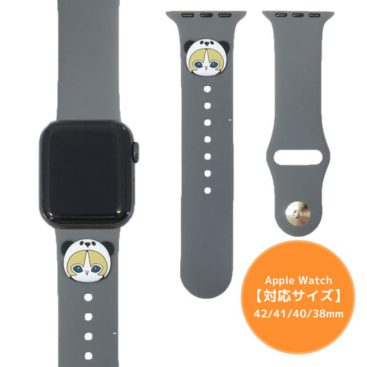 Apple Watch 42 41 40 38mm対応シリコンバンド アップルウォッチ替えバンド モフサンド パンダにゃん mofusand グルマンディーズ ファッション メール便可