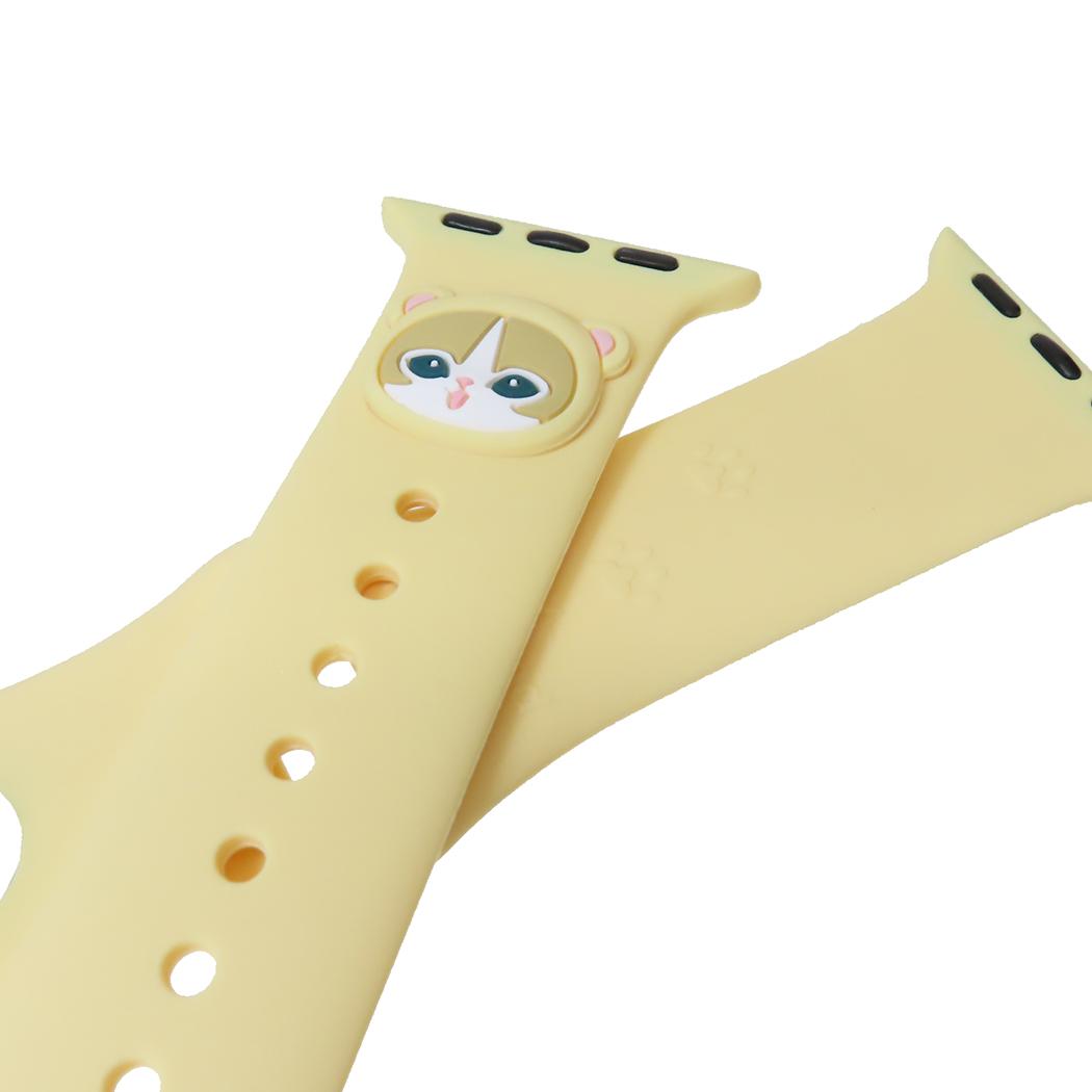 Apple Watch 42 41 40 38mm対応シリコンバンド アップルウォッチ替えバンド モフサンド くまにゃん mofusand グルマンディーズ ファッション メール便可