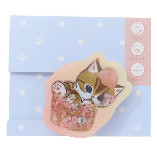 シャカシャカPOCOPOCO スマホアクセ モフサンド カップケーキにゃん mofusand グルマンディーズ スマホスタンド メール便可