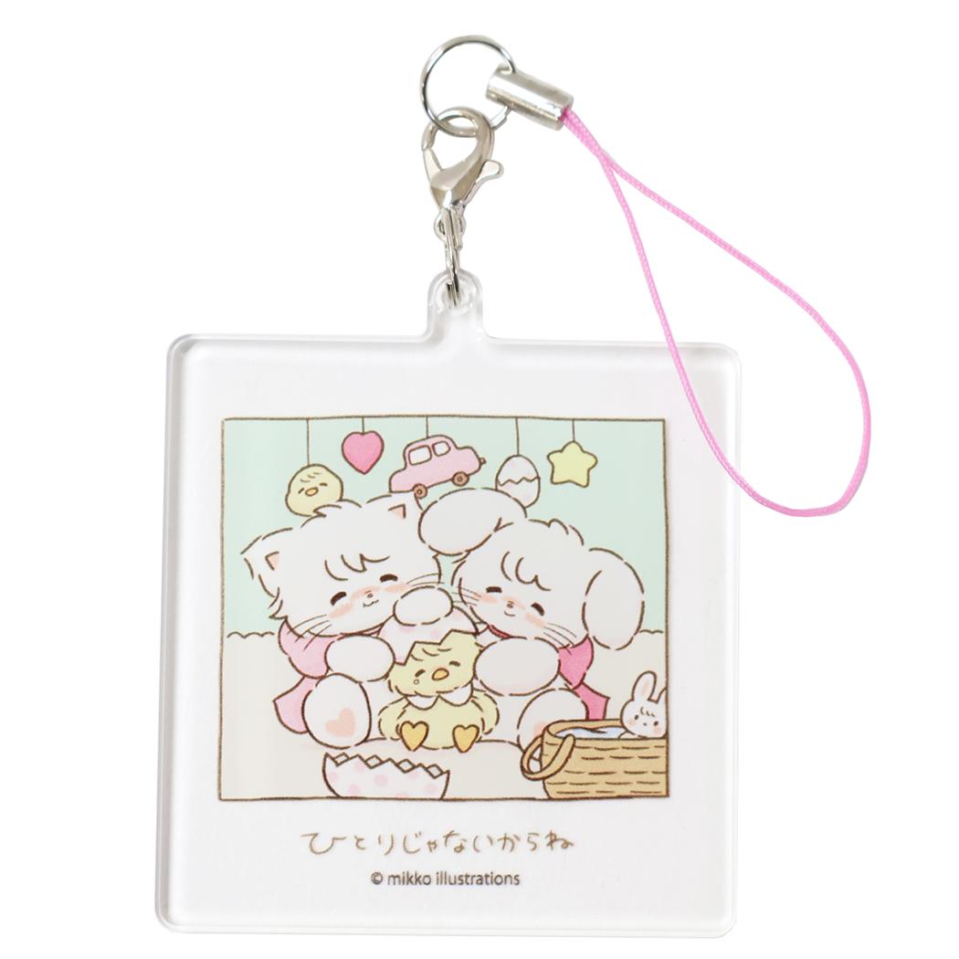mikko illustrations モバイルアクセサリ アクリルストラップ Cタイプ グルマンディーズ キーホルダー キャラクター グッズ メール便可 シネマコレクション