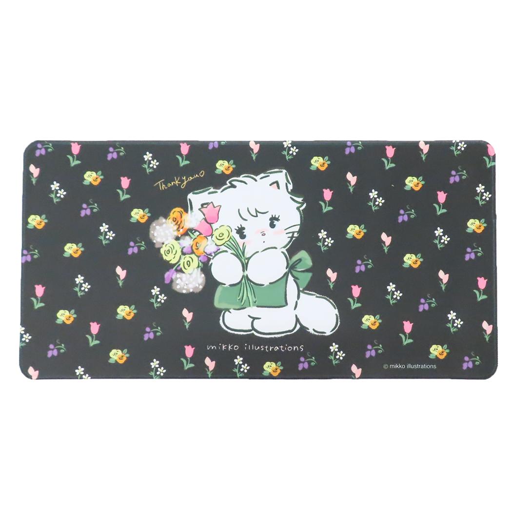デスクマット 机マット mikko illustrations ブラック グルマンディーズ 光学式マウス対応