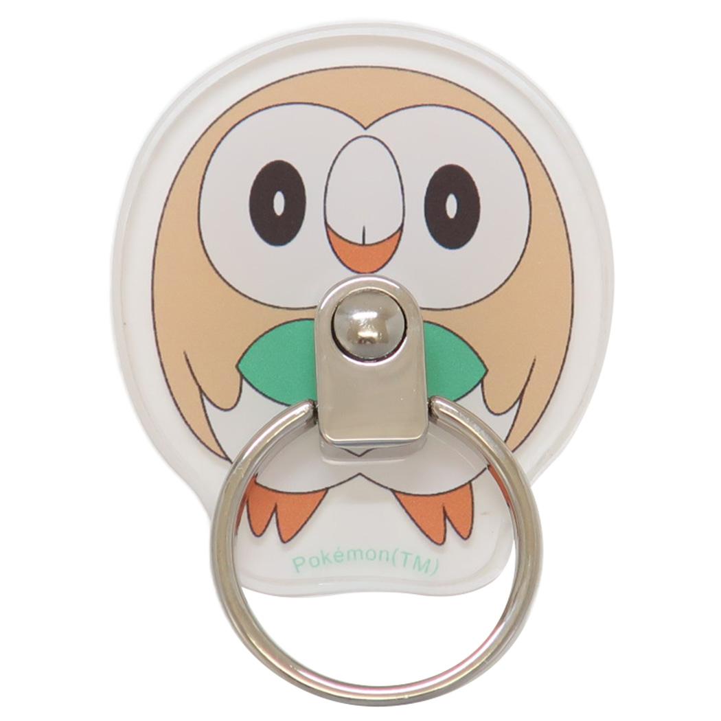 ダイカットマルチリング スマホリング ポケットモンスター モクロー ポケモン グルマンディーズ スマホ かわいい スマホリング メール便可