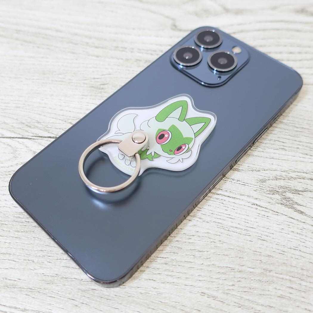 ダイカットマルチリング スマホリング ポケットモンスター ニャオハ ポケモン グルマンディーズ スマホ かわいい スマホリング メール便可