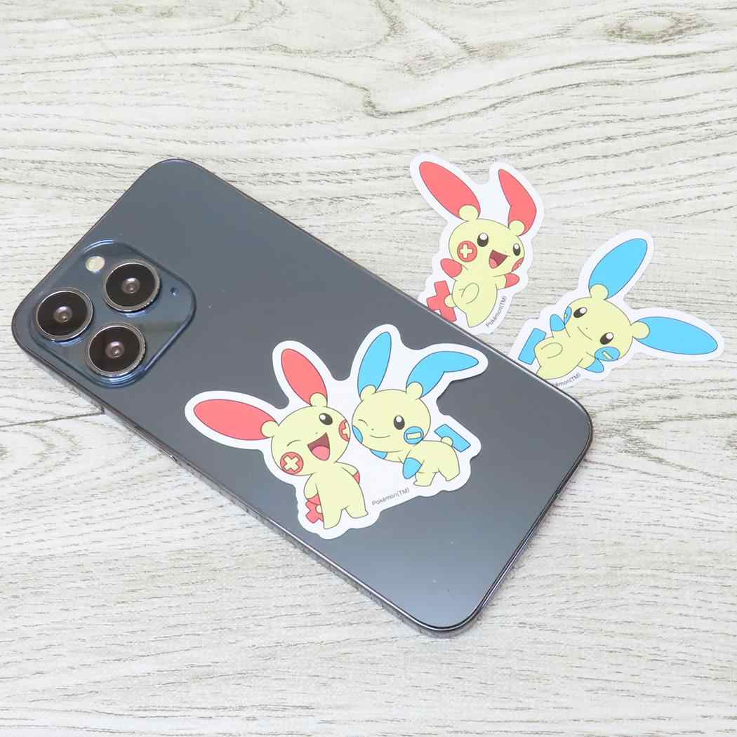 モバイルステッカー ダイカットシール ポケットモンスター プラスル＆マイナン ポケモン グルマンディーズ デコシール デコステッカー メール便可