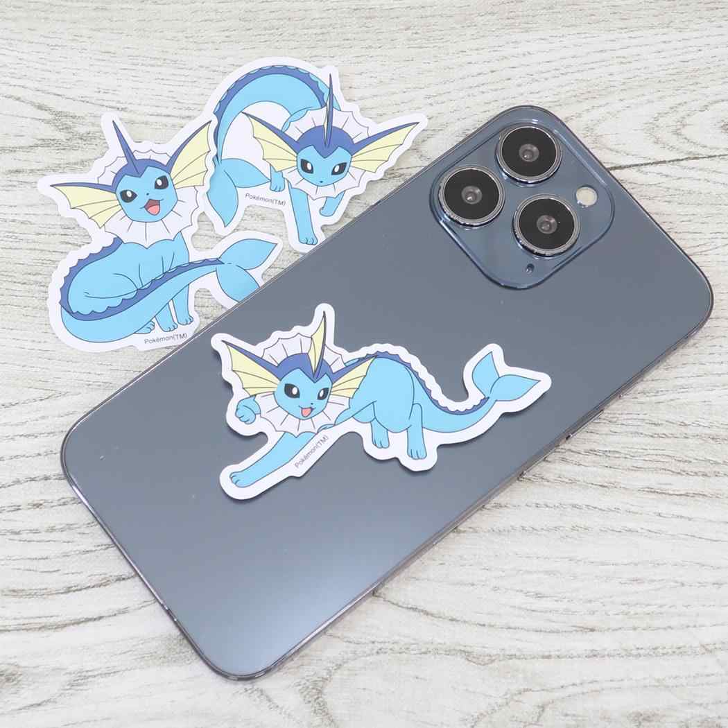 モバイルステッカー ダイカットシール ポケットモンスター シャワーズ ポケモン グルマンディーズ デコシール デコステッカー メール便可