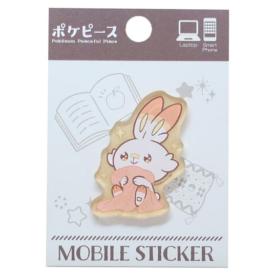 モバイルステッカー スマホアクセ ポケットモンスター ポケピース ヒバニー ポケモン グルマンディーズ デコレーション メール便可